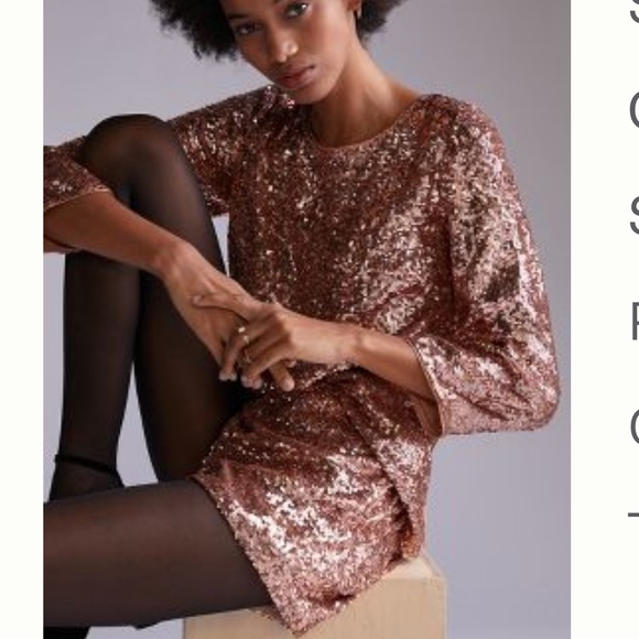 gold 3/4 sleeve dress Shimmering 3/4 Sleeve A-Line Midi Dress main image 0